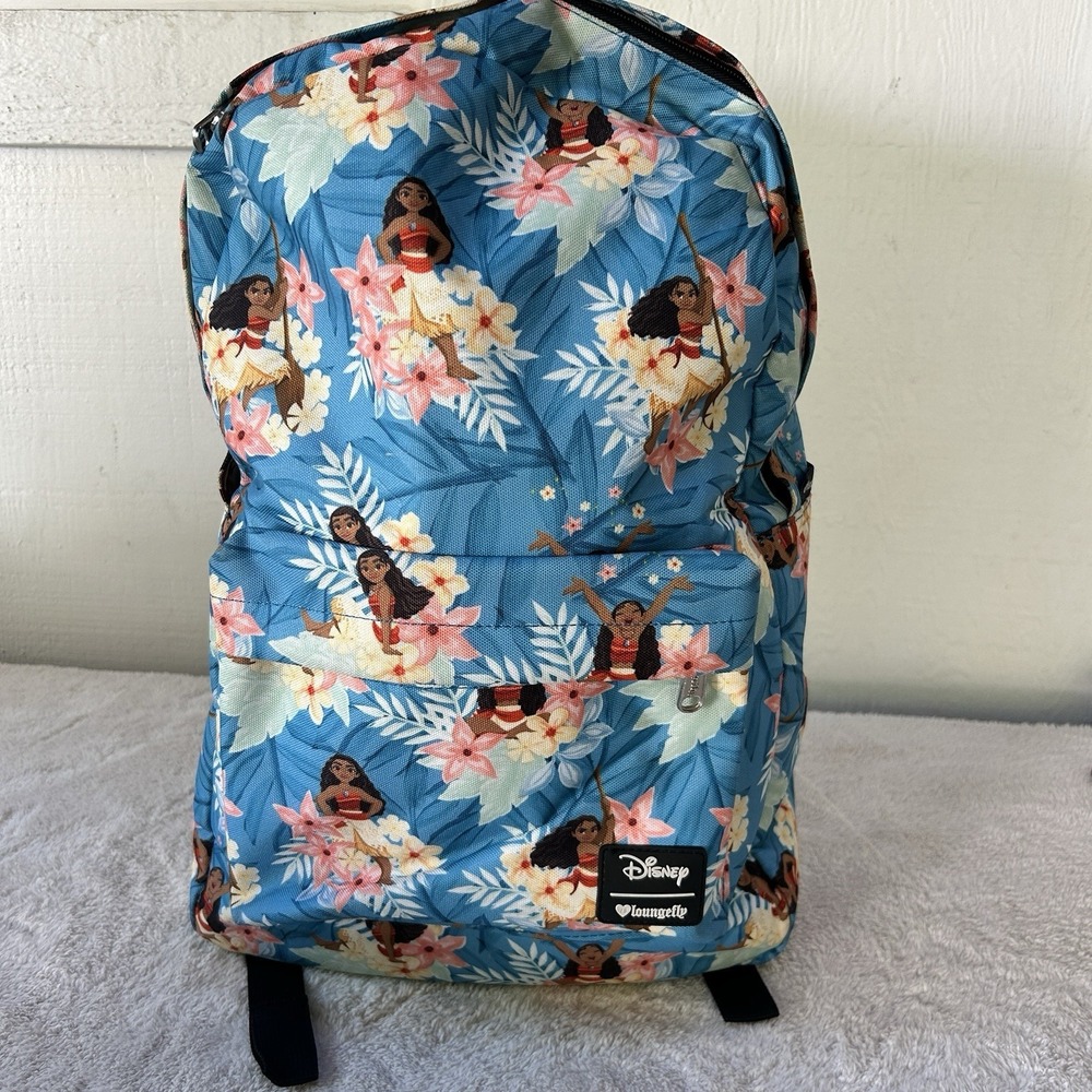 Loungefly Disney Moana Backpack 18" School Character Print Bag NWOT